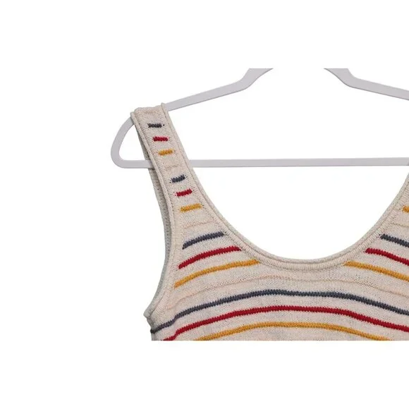 Madewell Tank Top Small Striped Sleeveless Knit Sweater Boho Colorful Beach - Picture 4 of 10